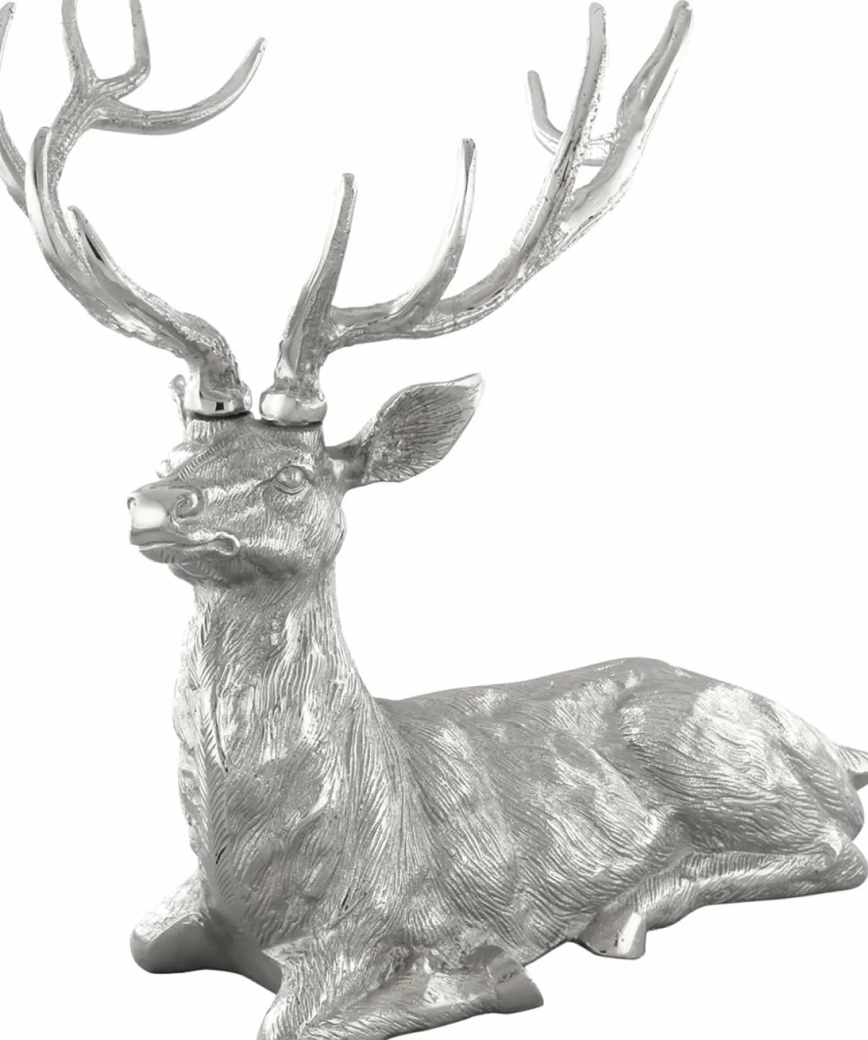 Tangkula Standing Reindeer Statue, Aluminum Deer Sculpture for Indoors, Christmas Reindeer Decor Statue for Home Office Shop School