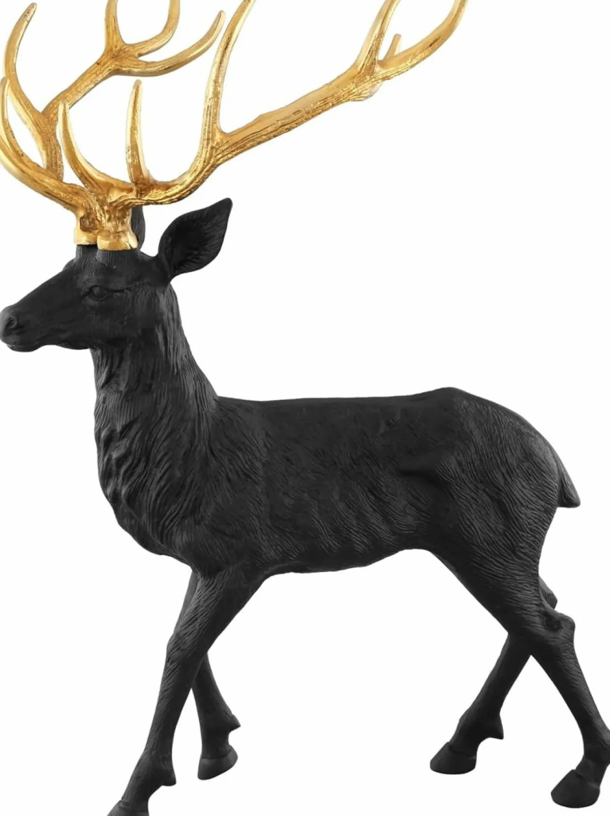 Tangkula Standing Reindeer Statue, Aluminum Deer Sculpture for Indoors, Christmas Reindeer Decor Statue for Home Office Shop School