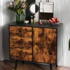 Tangkula Storage Cabinet with 3 Drawers and Door Cabinet