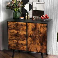 Tangkula Storage Cabinet with 3 Drawers and Door Cabinet