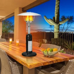Tangkula Tabletop Propane Patio Heater, 11,000 BTU Portable Outdoor Heater