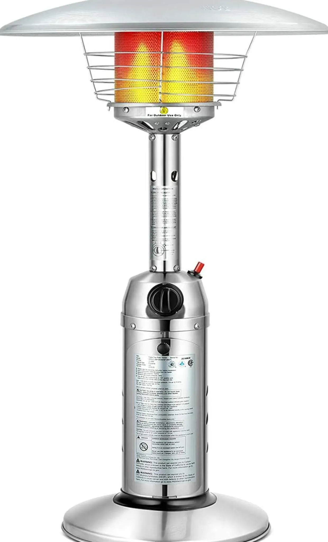 Tangkula Tabletop Propane Patio Heater, 11,000 BTU Portable Outdoor Heater