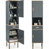Tangkula Tall Bathroom Cabinet, Freestanding Storage Cabinet