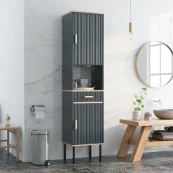 Tangkula Tall Bathroom Cabinet, Freestanding Storage Cabinet