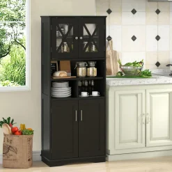 Tangkula Tall Bathroom Cabinet(23.5 x 12 x 57 Inch)