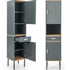 Tangkula Tall Bathroom Cabinet, Freestanding Storage Cabinet