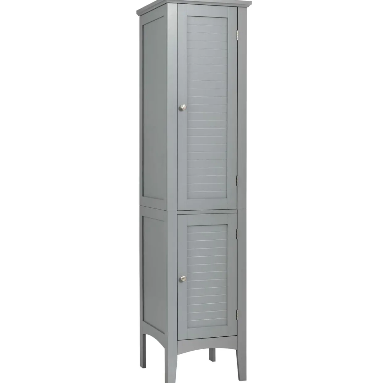 Tangkula Tall Bathroom Storage Cabinet, 5-Tier Wooden Freestanding Tower Cabinet Floor Organizer