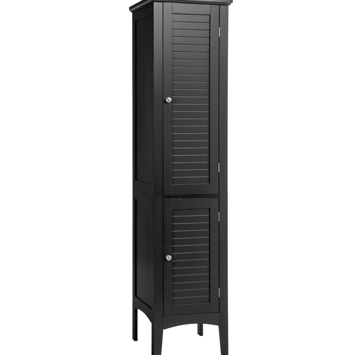 Tangkula Tall Bathroom Storage Cabinet, 5-Tier Wooden Freestanding Tower Cabinet Floor Organizer