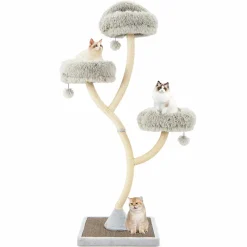 Tangkula Tall Cat Tree, 70 Inch Multi-Level Large Cat Tower with 3 Warm Perches, 3 Jingling Balls
