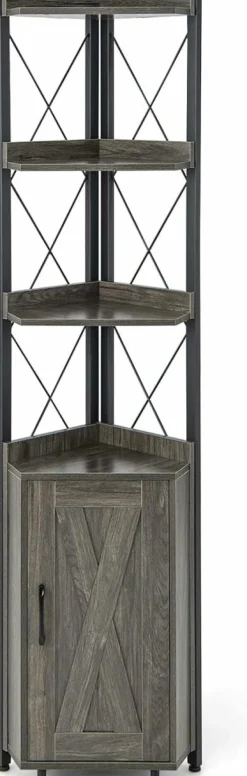 Tangkula Tall Corner Storage Cabinet, 71