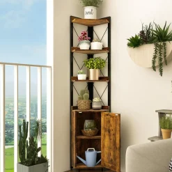 Tangkula Tall Corner Storage Cabinet, 71