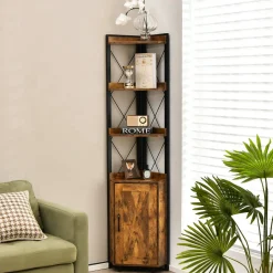 Tangkula Tall Corner Storage Cabinet, 71
