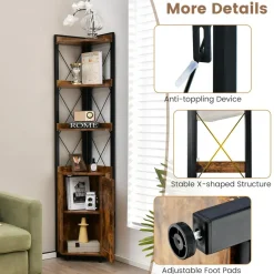 Tangkula Tall Corner Storage Cabinet, 71