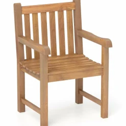 Tangkula Teak Wood Patio Dining Chair