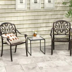 Tangkula Tempered Glass Top Side Table