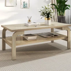 Tangkula 2-Tier Coffee Table