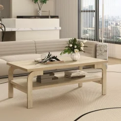 Tangkula 2-Tier Coffee Table