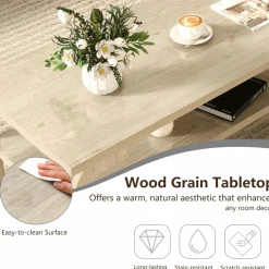 Tangkula 2-Tier Coffee Table