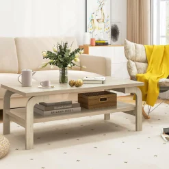 Tangkula 2-Tier Coffee Table