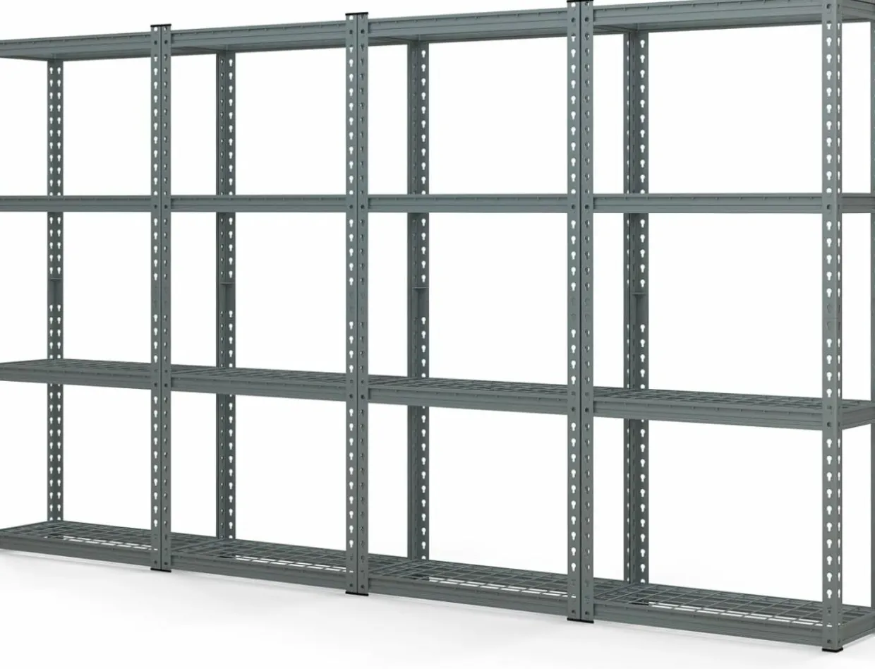Tangkula 4-Tier Garage Storage Shelves for Warehouse Kitchen Pantry Basement, 27.5" x 12" x 60"