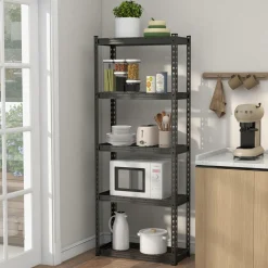 Tangkula 5-Tier Garage Storage Shelves, Heavy Duty Metal Storage Shelving Unit, 27.5
