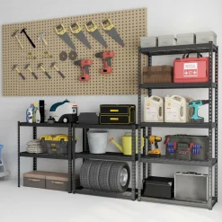 Tangkula 5-Tier Garage Storage Shelves, Heavy Duty Metal Storage Shelving Unit, 35.5