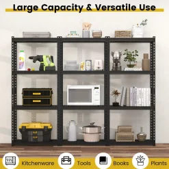 Tangkula 4-Tier Garage Storage Shelves for Warehouse Kitchen Pantry Basement, 27.5
