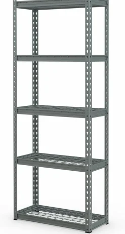 Tangkula 5-Tier Garage Storage Shelves, Heavy Duty Metal Storage Shelving Unit, 27.5