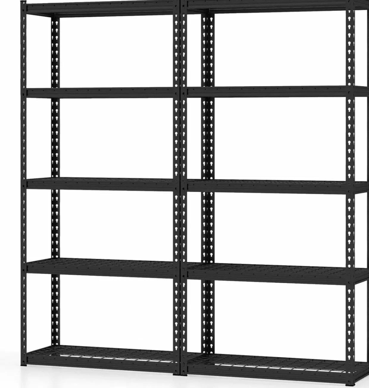 Tangkula 5-Tier Garage Storage Shelves, Heavy Duty Metal Storage Shelving Unit, 35.5" L x 15.5" W x 72" H