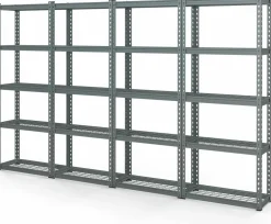Tangkula 5-Tier Garage Storage Shelves, Heavy Duty Metal Storage Shelving Unit, 27.5