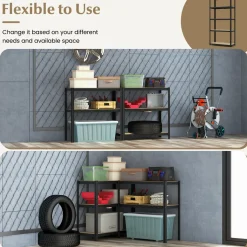 Tangkula 5-Tier Heavy Duty Metal Shelving with 2000 LBS Load, 35