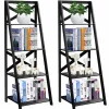Tangkula 4-Tier Ladder Shelf Bookcase