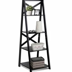 Tangkula 4-Tier Ladder Shelf Bookcase
