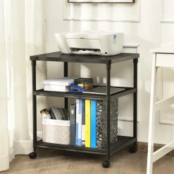 Tangkula 3-Tier Printer Stand Printer Cart, Multifunctional Utility Cart w/ Ample Storage Space
