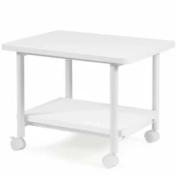 Tangkula 2-Tier Printer Stand, Under Desk Rolling Printer Cart with 2 Storage Shelves, Mobile Machine Stand Storage Rack for Home Office