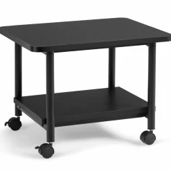 Tangkula 2-Tier Printer Stand, Under Desk Rolling Printer Cart with 2 Storage Shelves, Mobile Machine Stand Storage Rack for Home Office