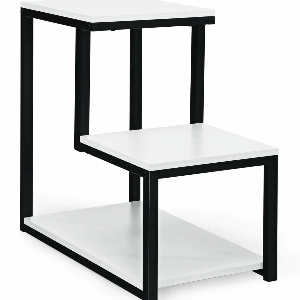 Tangkula 3-Tier Sofa Side Table, Nightstand with Storage Shelf