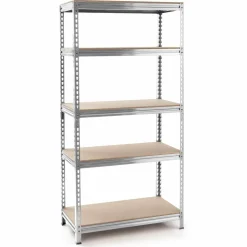 Tangkula 5-Tier Steel Storage Shelves, 73" Heavy Duty Garage Shelf with Adjustable Shelves