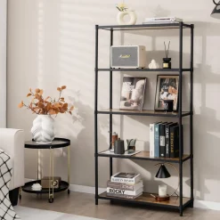 Tangkula 5-Tier Wooden Bookshelf