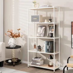 Tangkula 5-Tier Wooden Bookshelf