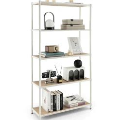 Tangkula 5-Tier Wooden Bookshelf