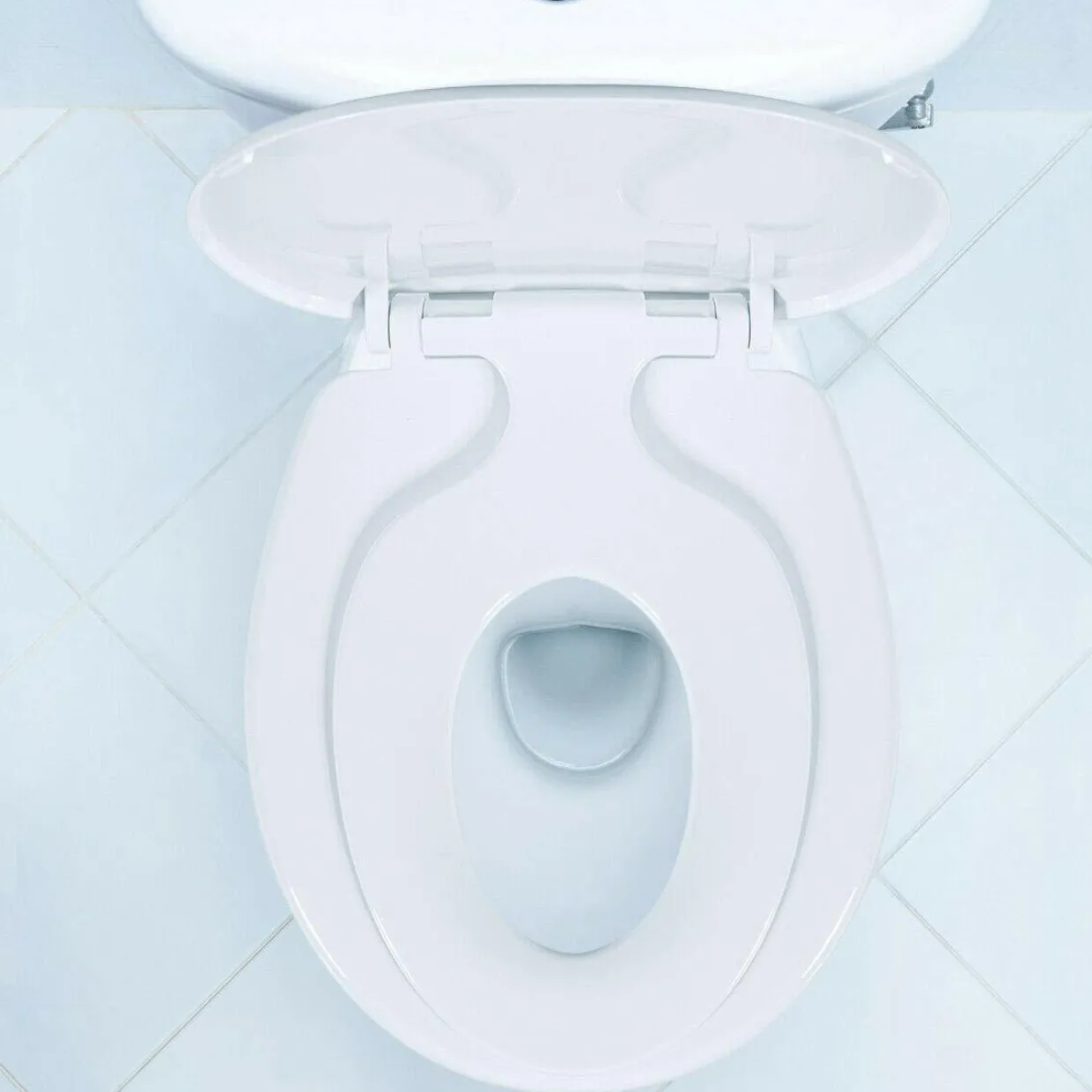 Tangkula Toilet Seat with Lid, Extra Build in Potty Training Child Seat, Slow Close, Round, Plastic, White