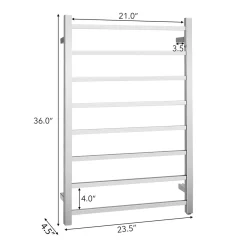 Tangkula Towel Warmer 8 Bars, Wall Mounted Electric Heated Towel Rack