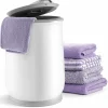 Tangkula Towel Warmer Bucket for Bathroom, 21L Flip-top Lid Towel Warmer Barrel