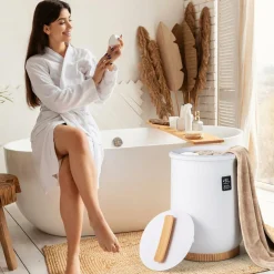 Tangkula Towel Warmer Bucket, 20L Heated Towel Warmer w/LED Display