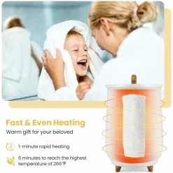Tangkula Towel Warmer Bucket, 23L Large Luxury Bucket-Style Towel Warmer