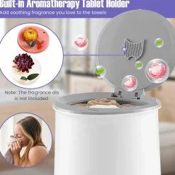 Tangkula Towel Warmer Bucket for Bathroom, 21L Flip-top Lid Towel Warmer Barrel