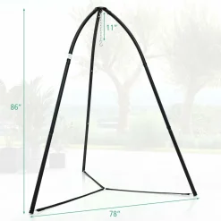 Tangkula Tripod Hammock Chair Stand, Heavy-Duty Metal Hammock Swing Stand for Hanging Chair