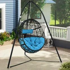 Tangkula Tripod Hammock Chair Stand, Heavy-Duty Metal Hammock Swing Stand for Hanging Chair