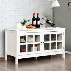 Tangkula TV Stand Cabinet, Modern Wood Large Wide Entertainment Center for TV up to 50"